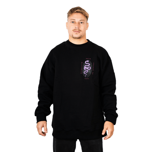 BUZO BILLABONG SERPIENTE OVER CREW NEGRO HOMBRE