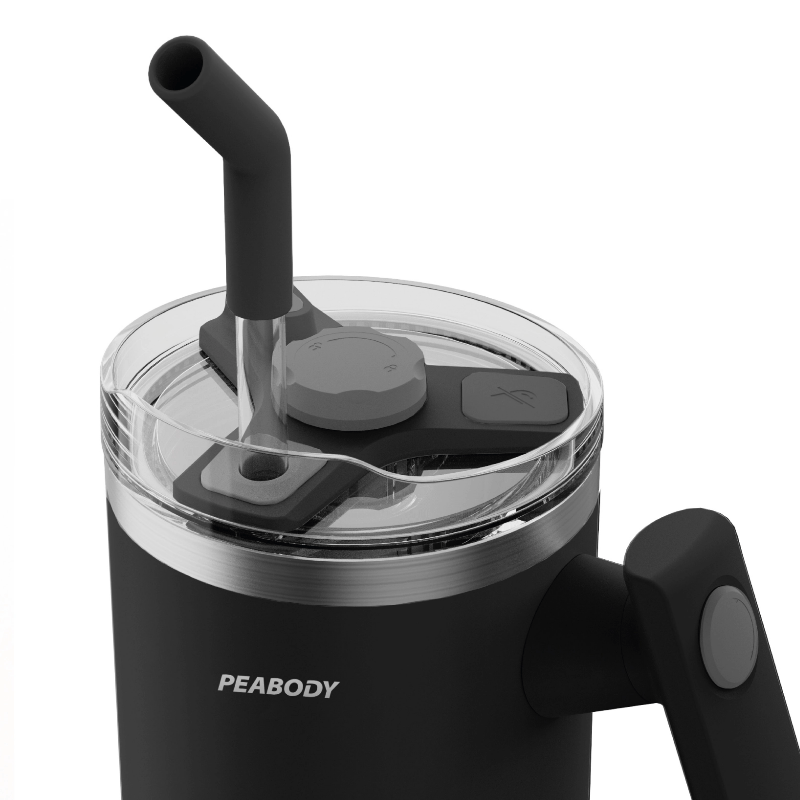 Vaso Termico Mug 950 ml. Manija giratoria NEGRO 9