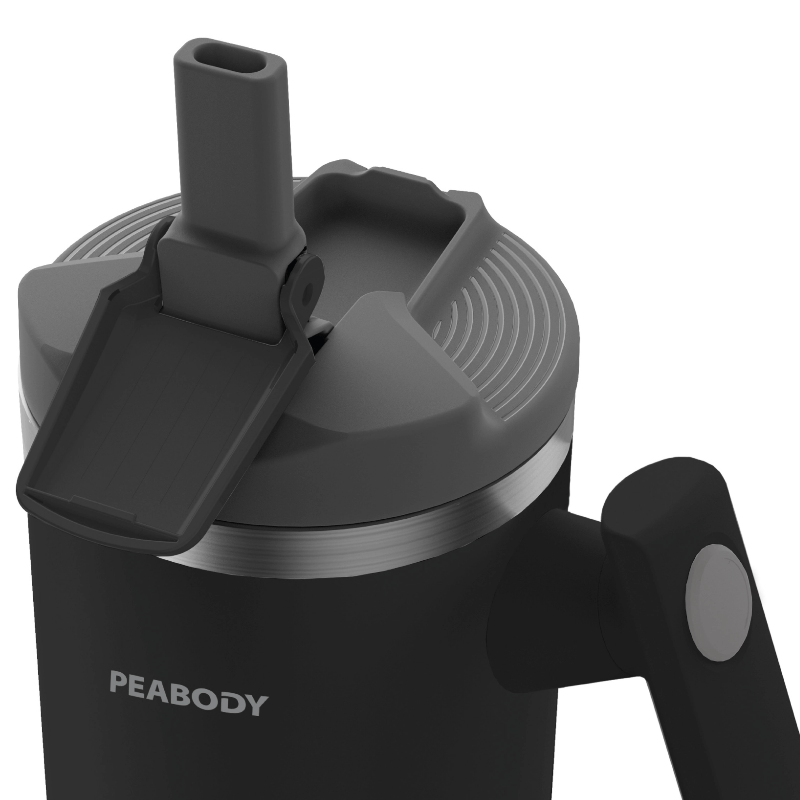 Vaso Termico Mug 950 ml. Manija giratoria NEGRO 7