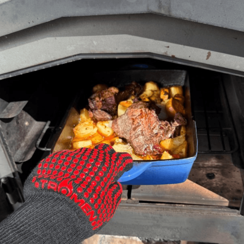 GUANTES ALTA TEMPERATURA NEGRO ROJO 3