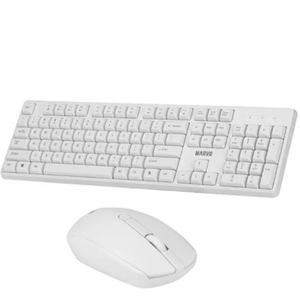 TECLADO Y MOUSE MARVO WIRELESS WHITE WS005