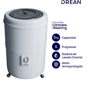 LAVARROPAS DREAN 5KG REDONDO SEMI AUTOMATICO LRDR56SB