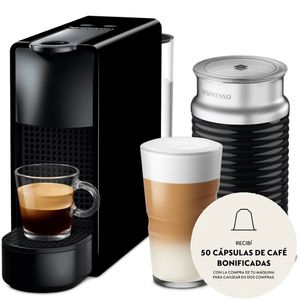 CAFETERA NESPRESSO ESSENZA MINI BLACK A3KC30 + AEROCCINO