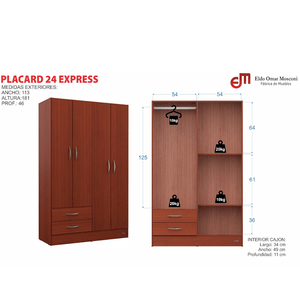 PLACARD E-MOSCONI 4 PUERTAS MILENIAL EXPRESS TONO TISSA 55299