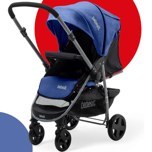 COCHECITO BEBESIT MANILLAR REBATIBLE COLOR AZUL 1390TS-D