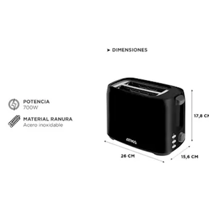 TOSTADORA ATMA ESSENTIAL BLACK TO20BP