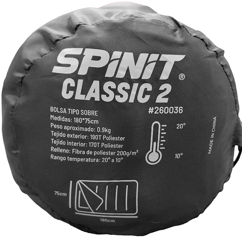 Bolsa de dormir CLASSIC 2 Camping NEGRA 4