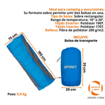 Bolsa de dormir CLASSIC 2 Camping AZUL 4