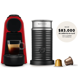 CAFETERA NESPRESSO INISSIA ROJA A3C40 + AEROCCINO