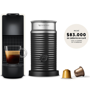 CAFETERA NESPRESSO ESSENZA MINI WHITE A3KC30 + AEROCCINO