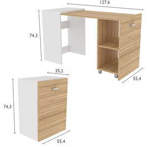 ESCRITORIO FIPLASTO PLEGABLE COCO/BLANCO ES0006