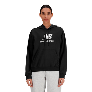 BUZO NEW BALANCE  FRENCH TERRY STACKED LOGO MUJER