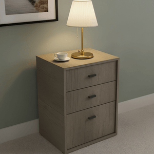 MESA DE LUZ E-MOSCONI 3 CAJONES BENETHON TONO NEBRASKA GRIS  82004