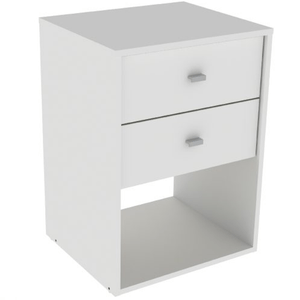 MESA DE LUZ E-MOSCONI1 2 CAJONES MILENIAL EXPRESS TONO BLANCO MATE  5726