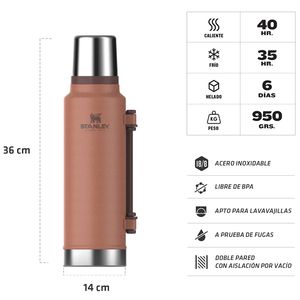TERMO STANLEY 1.4L ASA PLEGABLE  CLAY TERRACOTA
