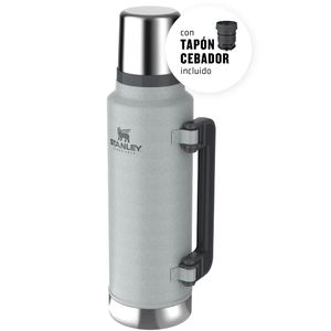 TERMO STANLEY 10-10148-047 CLASICO 950 ML C/MANIJA Y TAPON CEBADORGRIS SILVER