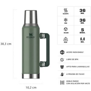 TERMO STANLEY 1.6L MATE SYSTEM CLASSIC VERDE