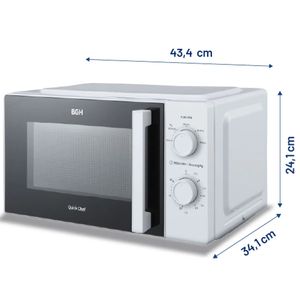 MICROONDAS BGH 18L MECANICO BLANCO B118MB25