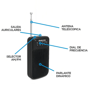 RADIO PHILCO PORTATIL AM/FM PRC41
