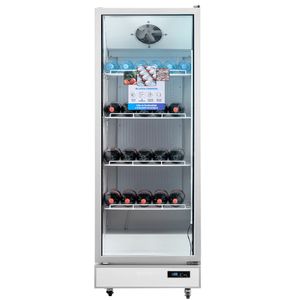 HELADERA EXHIBIDORA TELEFUNKEN 500L VERTICAL SILVER EX500