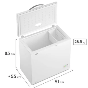 FREEZER GAFA BLANCO 200L FUNCION TURBO CON LLAVE FGHF200B-M