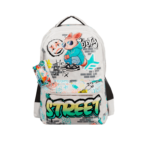 MOCHILA FOOTY F26443 ESPALDA 18" STREET STYLE GRI