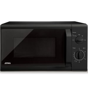 MICROONDAS ATMA 20L ROTATIVO NEGRO MATRB20UBN