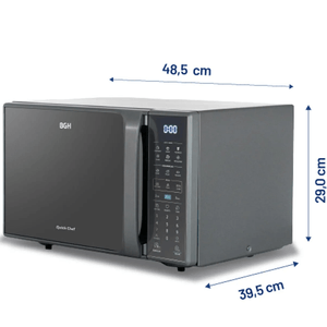 MICROONDAS BGH 23L DIGITAL CON GRILL SILVER B223DS20I