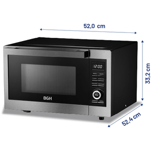MICROONDAS BGH 30L DIGITAL C/AIR FRYER INOXIDABLE B330DFN24