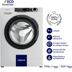 LAVARROPAS FRONTAL DREAN 8KG/1400RPM INVERTER LCFDR0814SB