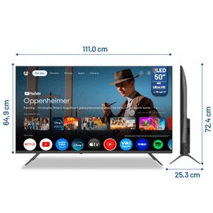 SMART TV BGH 50" QLED GOOGLE TV B5026US7G