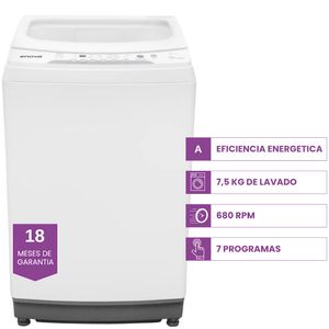 LAVARROPAS ENOVA CARGA SUPERIOR 7.5KG 680RPM LE07S10-L