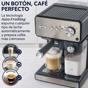 CAFETERA OSTER EXPRESSO 15 BARES SILVER EM6604SAR