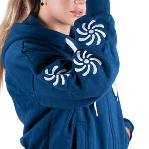 BUZO BILLABONG FLOWER ZIP HOOD AZU MUJER