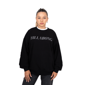 BUZO BILLABONG BASE LINE CREW NEG MUJER