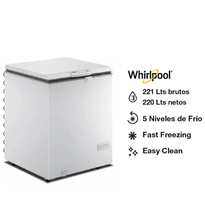 FREEZER WHIRPOOL 220L HORIZONTAL WHA22D2