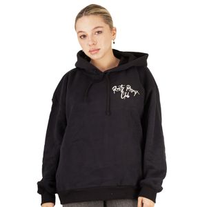 Buzo Rusty Resort Club Oversize Hood Neg. Mujer