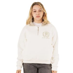 Buzo Rusty Royal Midzipper Neck Crew Bla. Mujer
