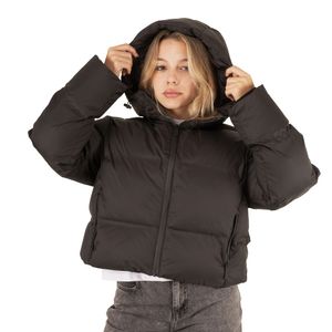 Campera Rusty Better Now Puffer Coat Neg. Mujer