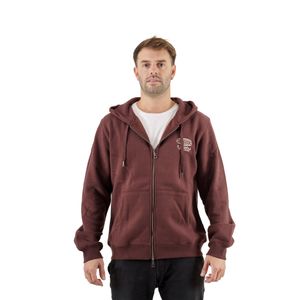 Buzo Rusty One Logo Zip Hood Marr. Hombre