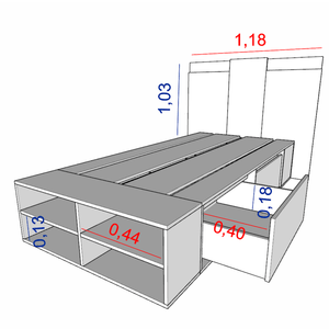 Respaldo E-Tables Juvenil Tono Nogal L/Gris Cubanita 6429-Cng