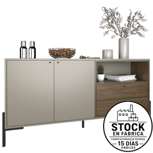 Bahiut E-Tables 1,50M. Tono Gris Cubanita/Nogal L 4253-Cgn