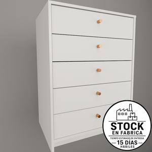 Chifonier E-Tables 5 Cajones 0,64 Tono Everest 6058-Ev