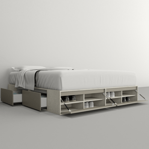 Box E-Tables 2.00M C/Cajones 2 Puertas Nevado/Gris Cubanita 6445-Ncg