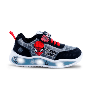 Zapatillas Footy K Plus Spiderman Neg/Roj. Niño