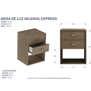 Mesa De Luz E-Mosconi Milenial Express Tono Bambu 57263