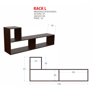 Modulo Rack E-Mosconi  "L" Tono Nebraska Natural 81030