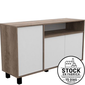 Vajillero E-Mosconi Doors 130 Tono Nebraska Gris/Blanco 56924