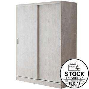 Placard E-Mosconi Dakar Puertas Corredizas Tono Tissa 123x183x54Cm 57385