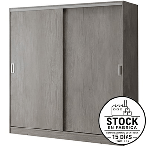 Placard E-Mosconi Puertas Corredizas Dakar Tono Grei 179x183x54Cm 57381